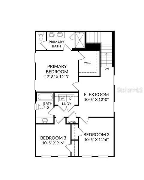 2D floor plan layout of this home in Brack Ranch, St. Cloud, FL (Image 5).