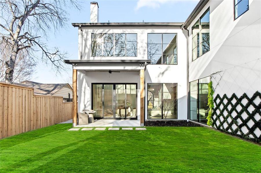 Exterior details and patio area of a home in , Dallas (Image 2). Exterior details and patio area of a home in , Dallas (Image 2).