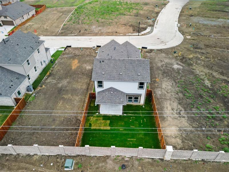 View from above of property