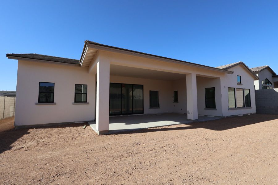 Exterior details and patio area of a home in Alta at Verrado Regent Hills, Buckeye (Image 4). Exterior details and patio area of a home in Alta at Verrado Regent Hills, Buckeye (Image 4).