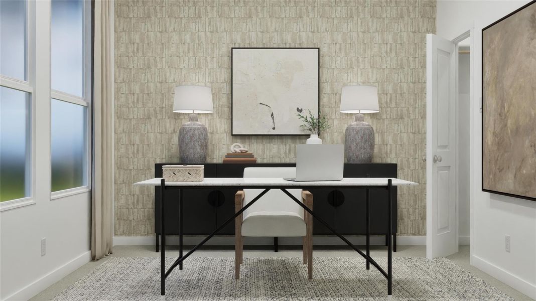 Furnished interior view inside a new home in Thunder Rock: Classic Collection, Marble Falls (Image 10). Furnished interior view inside a new home in Thunder Rock: Classic Collection, Marble Falls (Image 10).