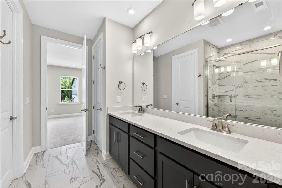 Dual vanity primary bathroom Dual vanity primary bathroom