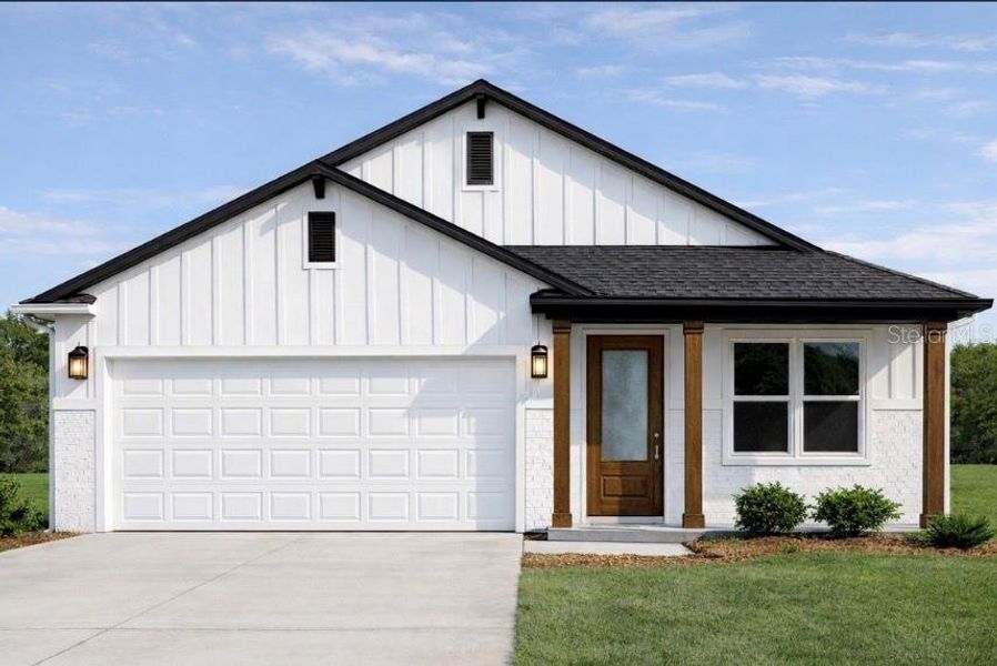 Front exterior of a new home in , Largo, FL, highlighting curb appeal (Image 1). Front exterior of a new home in , Largo, FL, highlighting curb appeal (Image 1).