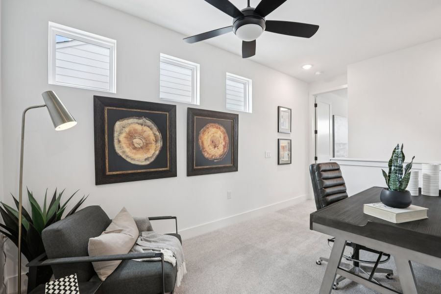 Representative furnished interior of a home built from the Elizabeth by Risewell Homes in Novel, Austin (Image 16).