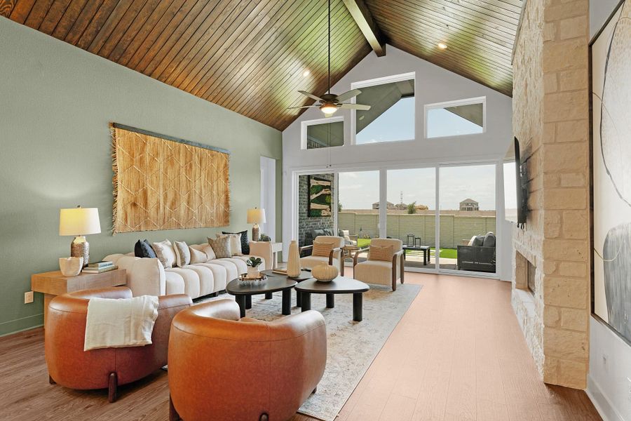 Furnished interior view inside a new home in Lariat, Liberty Hill (Image 119).