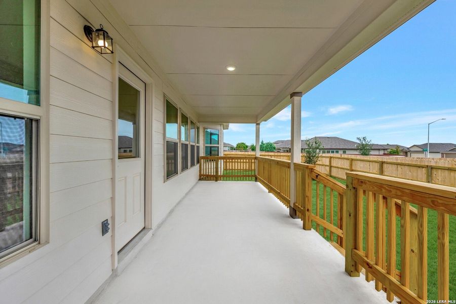 Exterior details and patio area of a home in Greenspoint Heights, Seguin (Image 3).