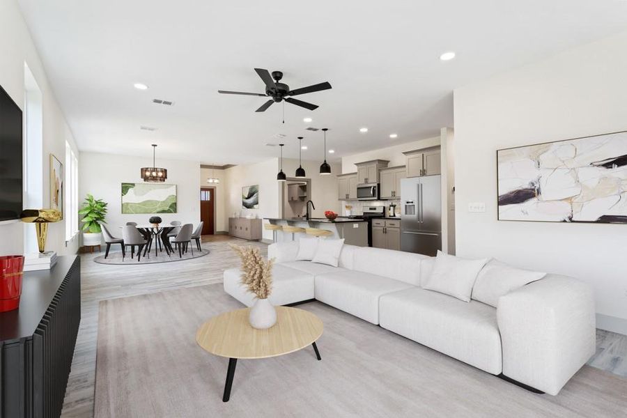 Furnished interior view inside a new home in , Lindale (Image 12). Furnished interior view inside a new home in , Lindale (Image 12).