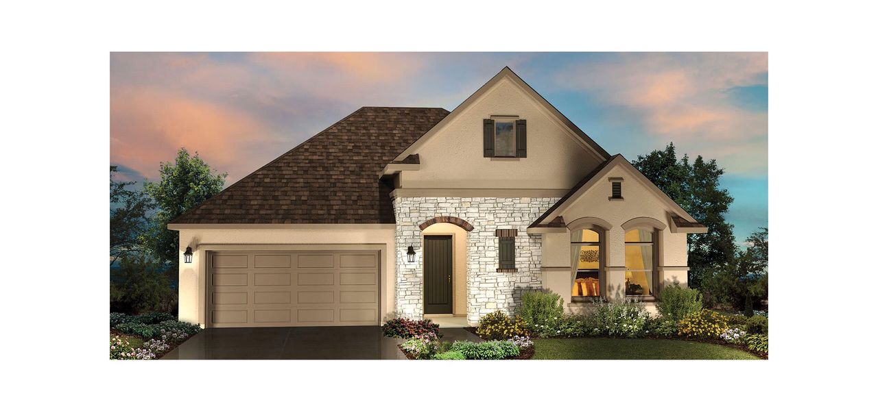 Representative exterior photo of a completed home built from the Highland by Robson Resort Communities in Robson Ranch Texas, Denton, TX (Image 5).