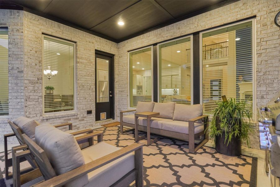 Exterior details and patio area of a home in Audubon 60', Magnolia (Image 25).