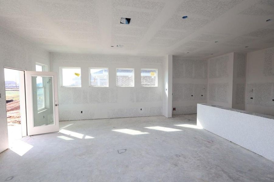 In-progress construction of a new home in The Grand Prairie 50’, Hockley, TX (Image 4).