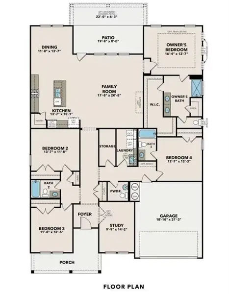 2D floor plan layout of this home in Cedar Farms, Winder, GA (Image 3). 2D floor plan layout of this home in Cedar Farms, Winder, GA (Image 3).