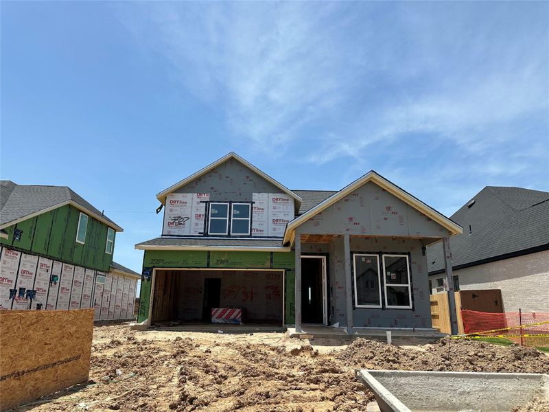 In-progress construction of a new home in 45' Traditional Homes at Elyson, Katy, TX (Image 34).