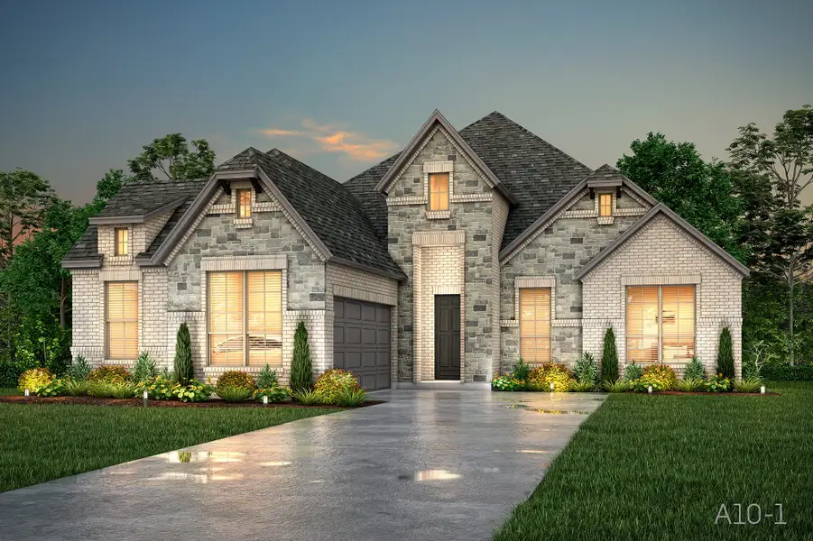 Representative exterior photo of a completed home built from the Winston by John Houston Homes in Chapel Ridge, Lorena, TX (Image 4). Representative exterior photo of a completed home built from the Winston by John Houston Homes in Chapel Ridge, Lorena, TX (Image 4).