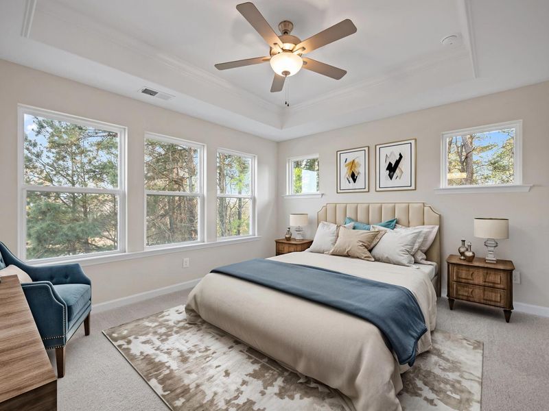 Representative furnished interior of a home built from the The Avery Exterior by Davidson Homes LLC in Forestville Yard Townhomes, Knightdale (Image 7). Representative furnished interior of a home built from the The Avery Exterior by Davidson Homes LLC in Forestville Yard Townhomes, Knightdale (Image 7).