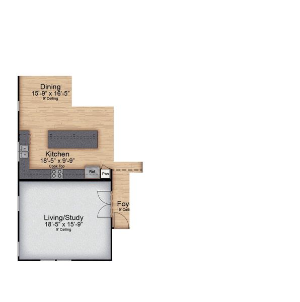 2D floor plan layout for the The Charlotte by ExperienceOne Homes, LLC in Elizabeth Springs, Wake Forest, NC (Image 5).