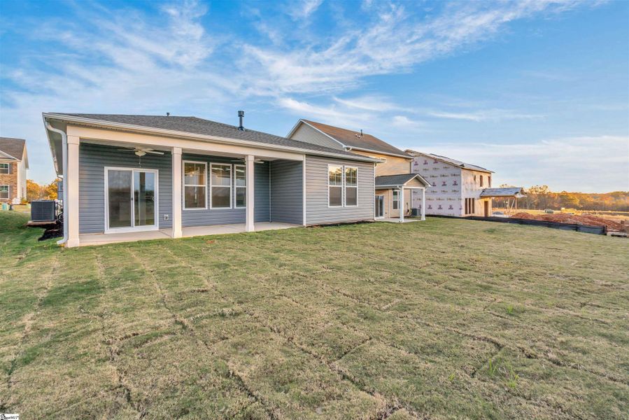 Exterior details and patio area of a home in Halton Oaks, Spartanburg (Image 3). Exterior details and patio area of a home in Halton Oaks, Spartanburg (Image 3).