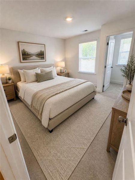Furnished interior view inside a new home in , Dallas (Image 12).