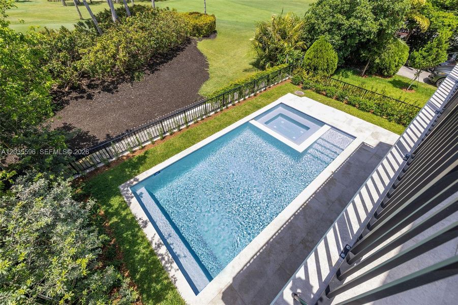 Primary bedroom balcony overlooks gold course Primary bedroom balcony overlooks gold course