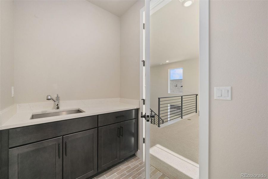 Furnished interior view inside a new home in Kitchel Lake at Serratoga Falls, Timnath (Image 7).