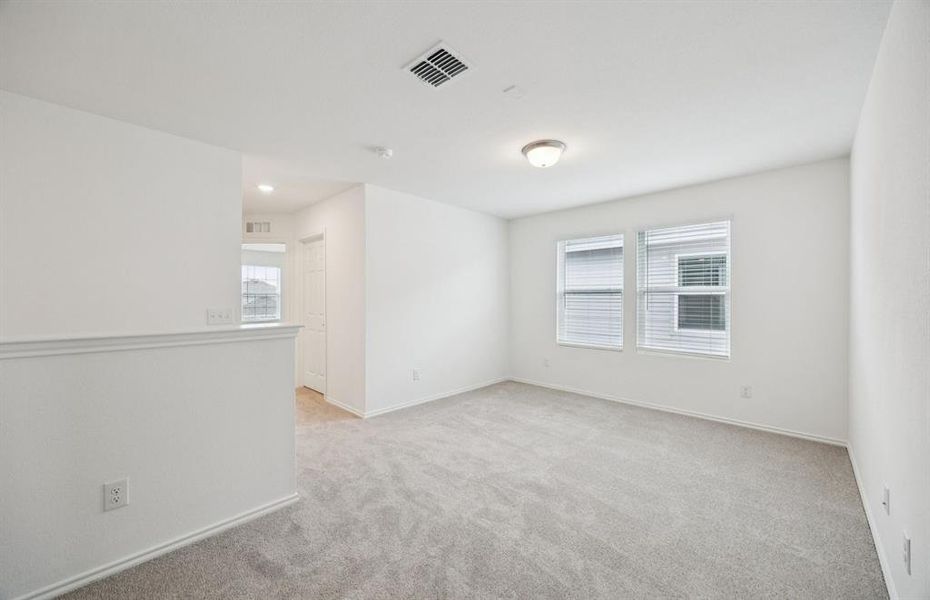 Spacious game room on second level