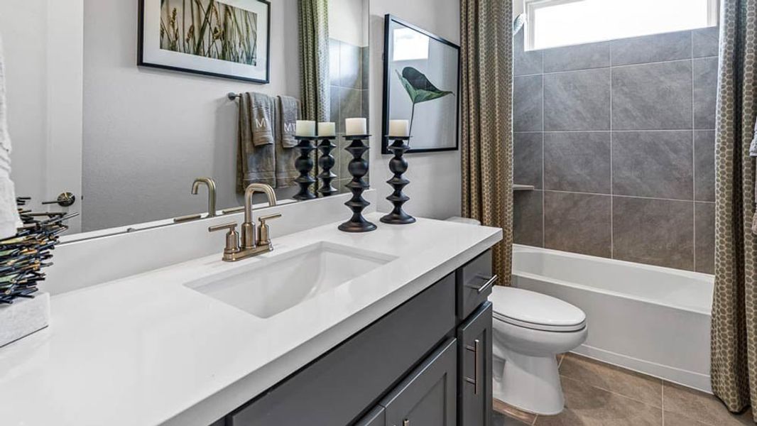 Furnished interior view inside a new home in Avalon at Cypress, Cypress (Image 12).
