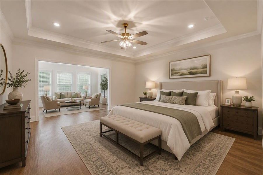 Furnished interior view inside a new home in Waterhaven, Cumming (Image 10).