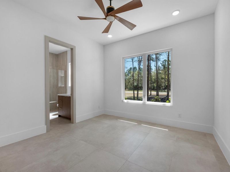 Secondary bedroom 3- this one is separated from the other two allowing it to be used as a second office if needed.