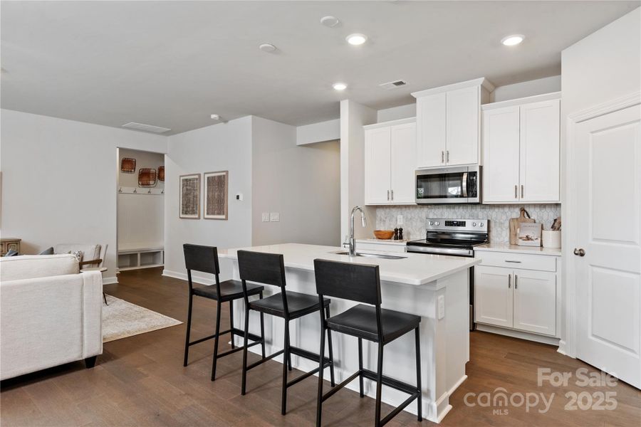 Furnished interior view inside a new home in Sutter's Mill, Mooresville (Image 14). Furnished interior view inside a new home in Sutter's Mill, Mooresville (Image 14).