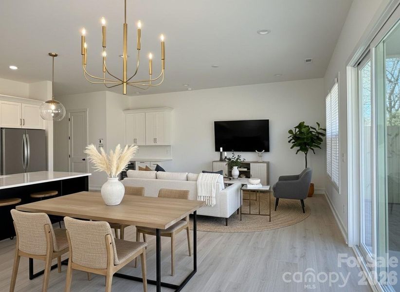 Furnished interior view inside a new home in , Charlotte (Image 4). Furnished interior view inside a new home in , Charlotte (Image 4).