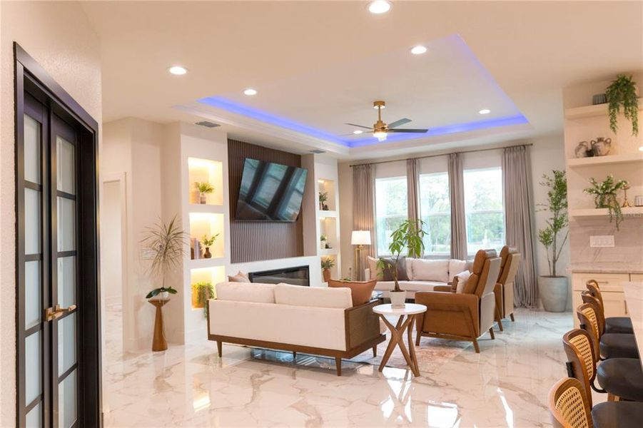 Furnished interior view inside a new home in , Dunnellon (Image 44).