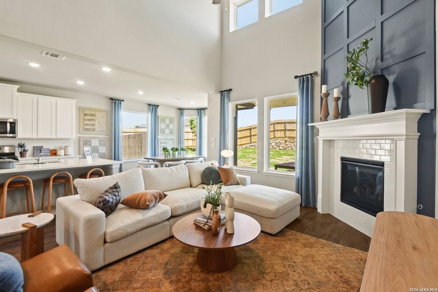 Furnished interior view inside a new home in Cinco Lakes, San Antonio (Image 4). Furnished interior view inside a new home in Cinco Lakes, San Antonio (Image 4).