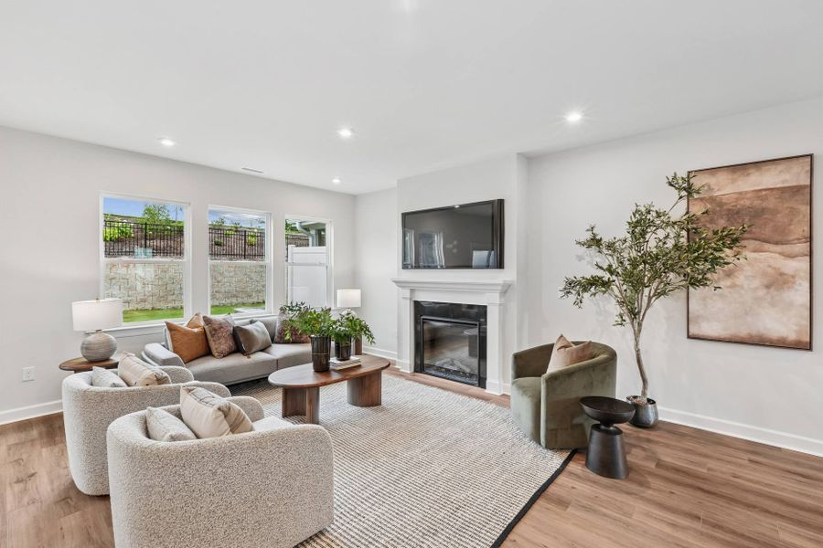 Representative furnished interior of a home built from the Eno by Tri Pointe Homes in Tredenham, Durham (Image 8).