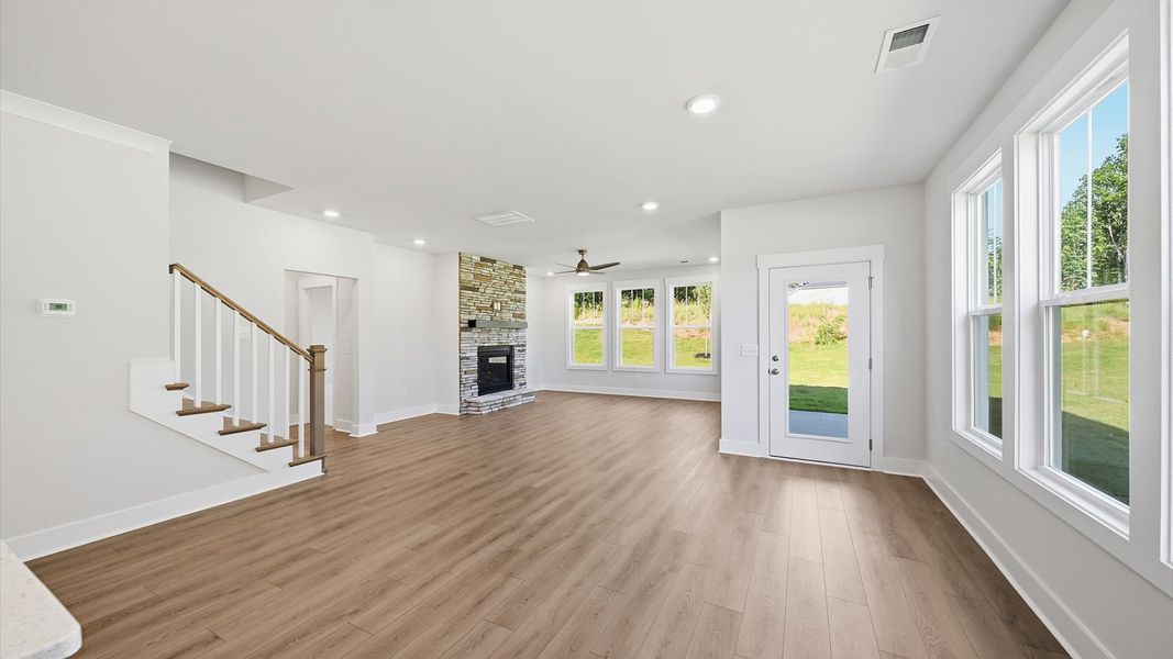 Inviting breakfast area with a seamless connection to the kitchen for everyday living near Lake Hartwell