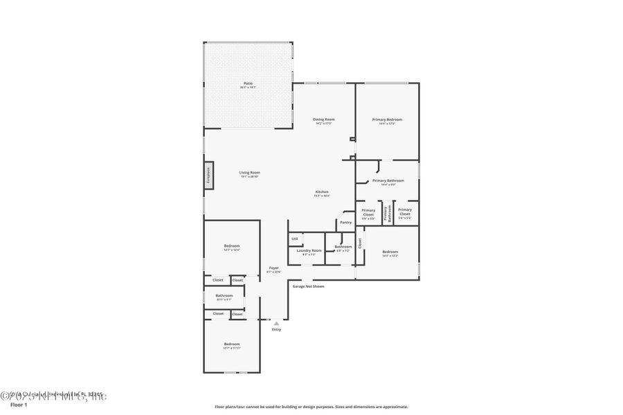 2D floor plan layout of this home in Tamaya, Jacksonville, FL (Image 6).