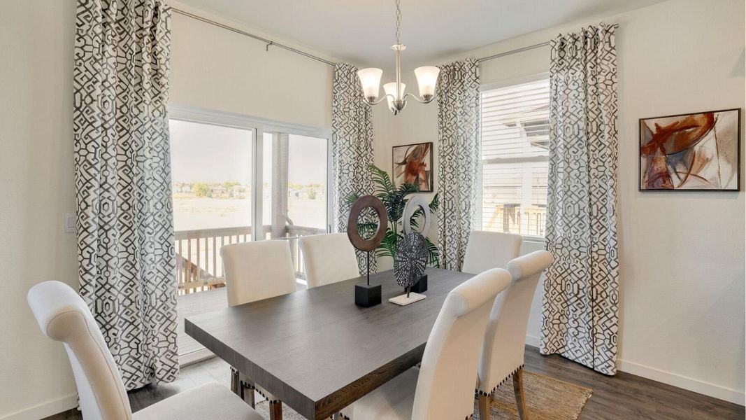 Representative furnished interior of a home built from the Chatham by D.R. Horton in Sky Ranch, Watkins (Image 13). Representative furnished interior of a home built from the Chatham by D.R. Horton in Sky Ranch, Watkins (Image 13).