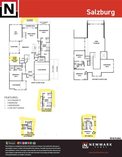2D floor plan layout of this home in Katy Court 60', Katy, TX (Image 4). 2D floor plan layout of this home in Katy Court 60', Katy, TX (Image 4).