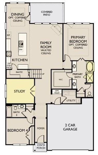 The cypress Floor plan, 1st floor.