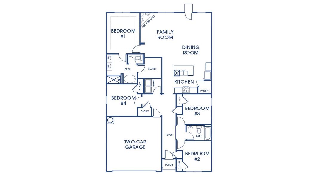 2D floor plan layout of this home in Poplar Preserve, Newnan, GA (Image 2).