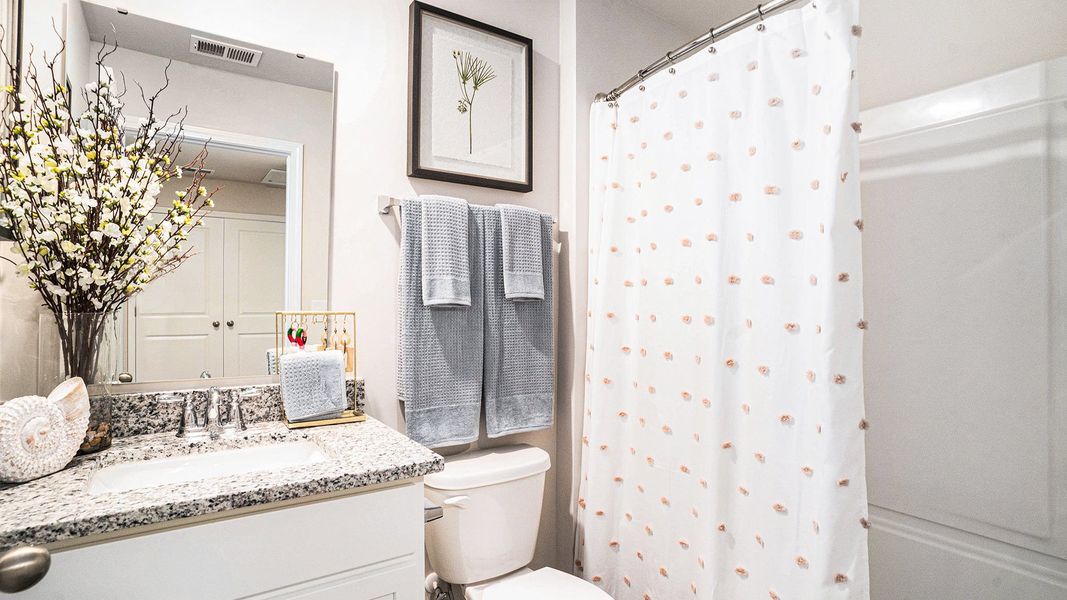 Furnished interior in a model home at The Townes at Amber Bluff in Conway (Image 10).