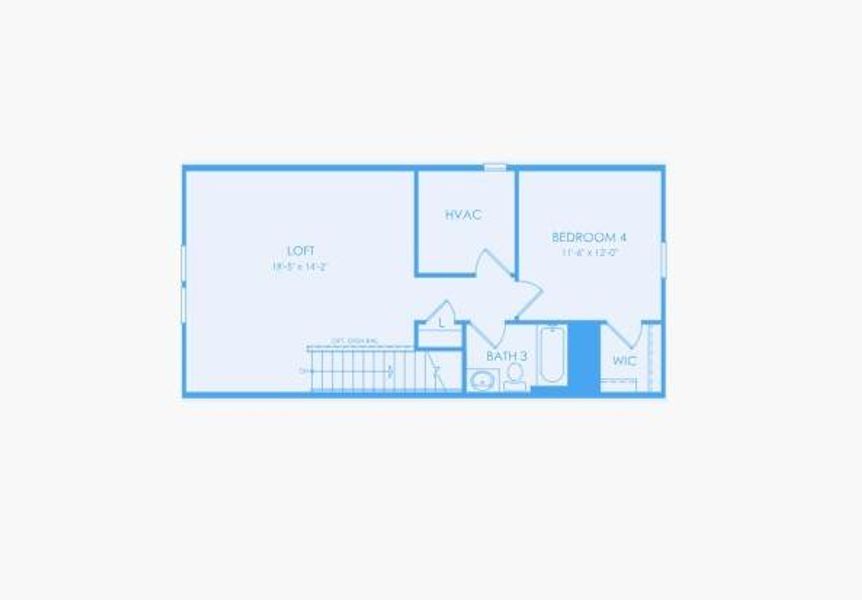 2D floor plan layout of this home in Sun City Peachtree, Griffin, GA (Image 3).