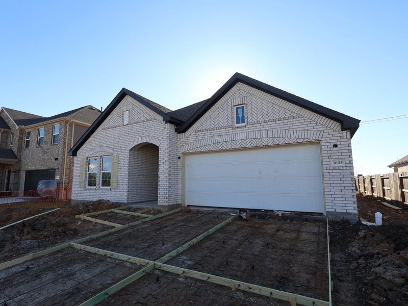 In-progress construction of a new home in Lago Mar, Santa Fe, TX (Image 9).