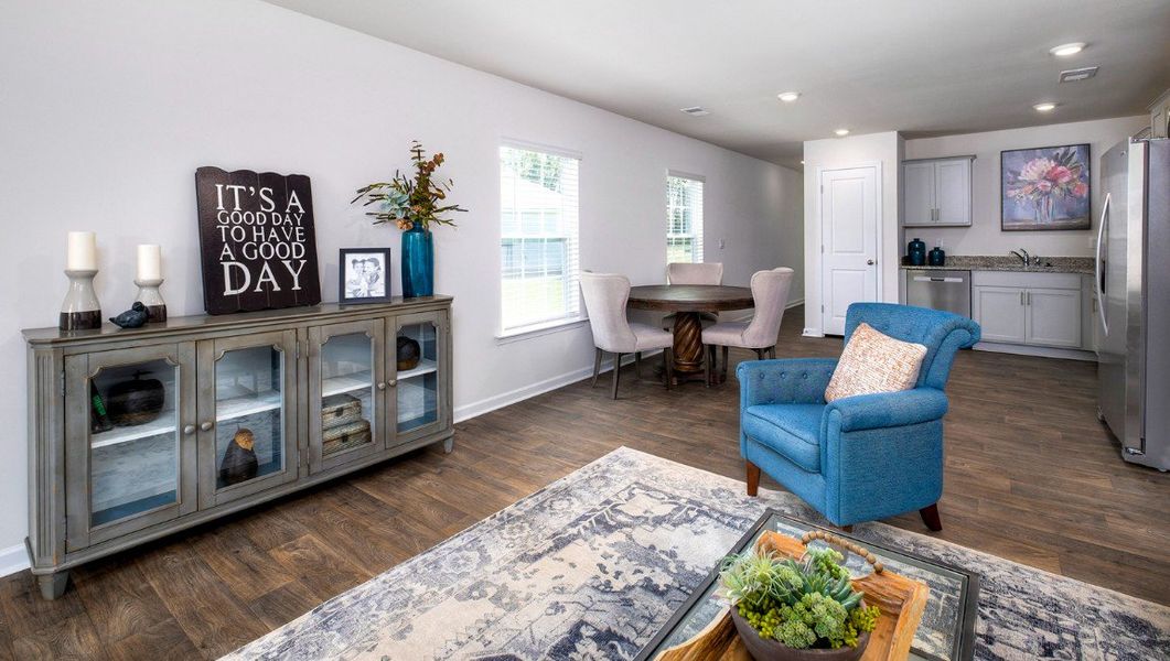 Furnished interior view inside a new home in Lockwood Landing, Supply (Image 9). Furnished interior view inside a new home in Lockwood Landing, Supply (Image 9).