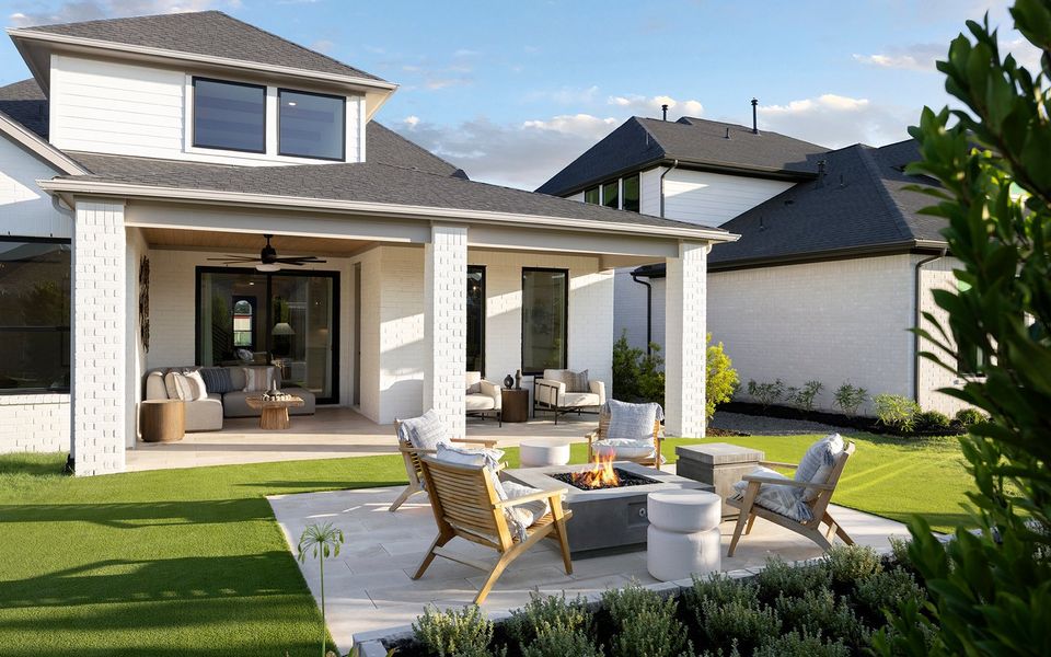 Representative exterior details of a home built from the Lawrence by Brookfield Residential in Elyson, Katy (Image 3).