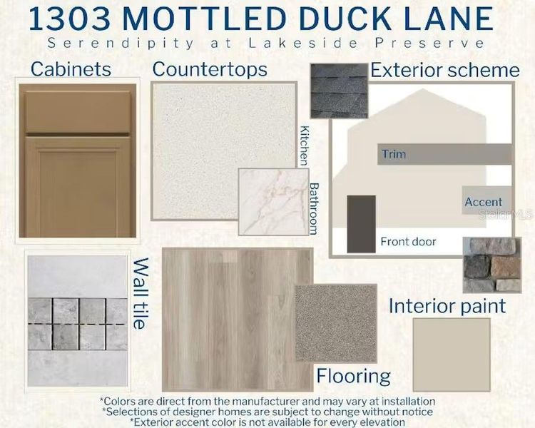 Sample of building materials used in homes in Lakeside Preserve, Lakeland (Image 4). Sample of building materials used in homes in Lakeside Preserve, Lakeland (Image 4).