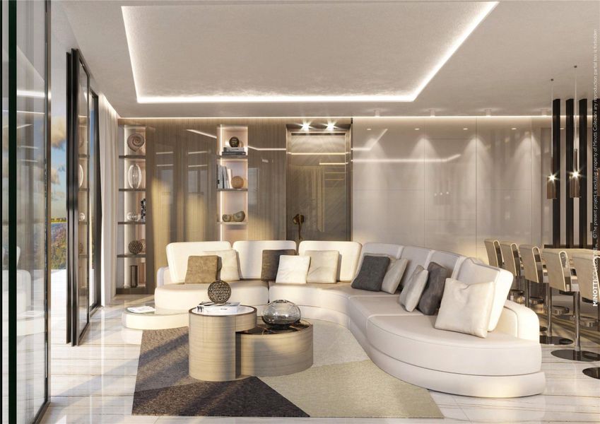 Furnished interior view inside a new home in , Hollywood (Image 17).