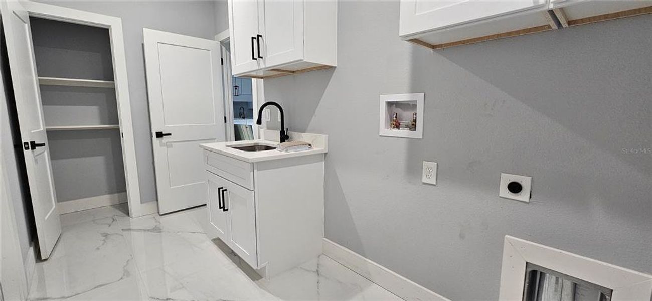 Status of construction as of August 16, 2025. Laundry/Utility Area