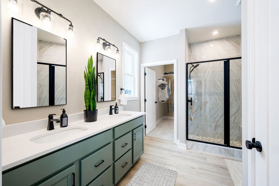 Representative furnished interior of a home built from the Morgan by Fischer Homes in Easton Park, Dallas (Image 24).