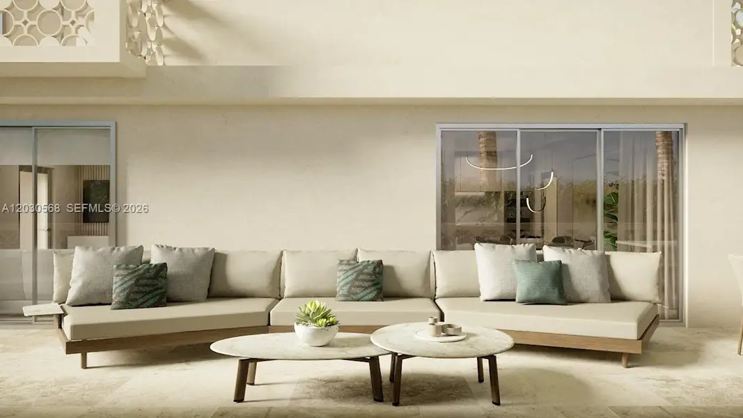 Furnished interior view inside a new home in , Miami Beach (Image 9).