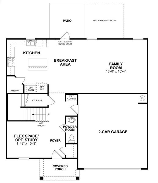 2D floor plan layout for the Findlay II by M/I Homes in Bellamore, York, SC (Image 4). 2D floor plan layout for the Findlay II by M/I Homes in Bellamore, York, SC (Image 4).