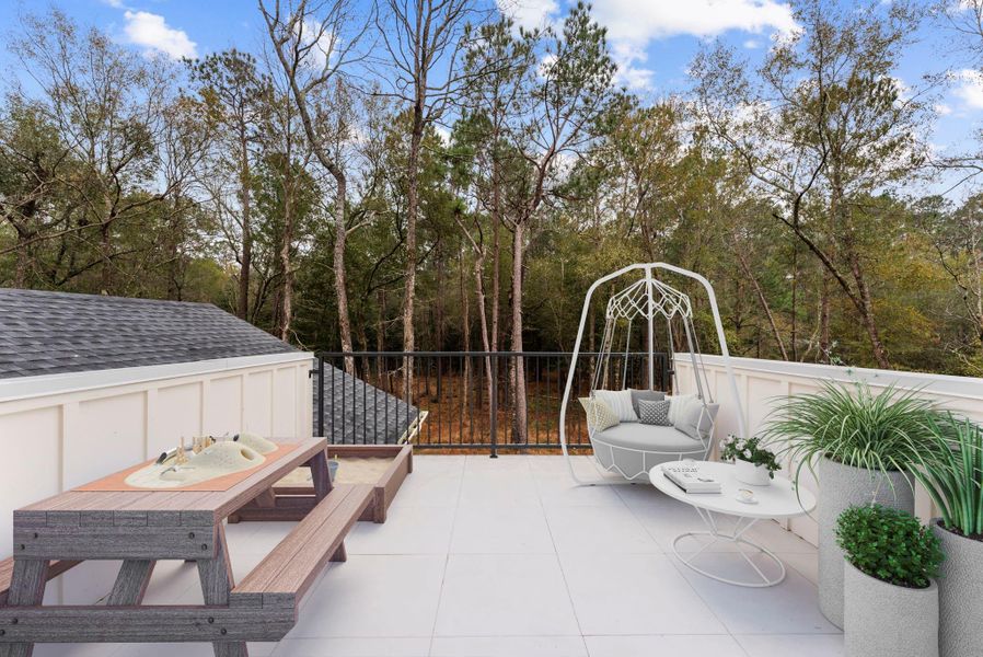 Exterior details and patio area of a home in , Magnolia (Image 28).
